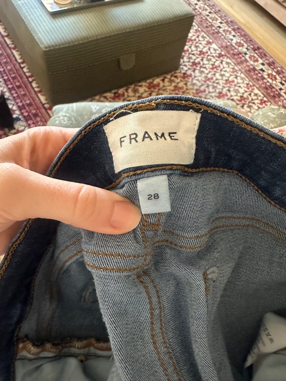 Frame Le High Straight Size 29 Deep Blue Wash - Picture 4 of 4
